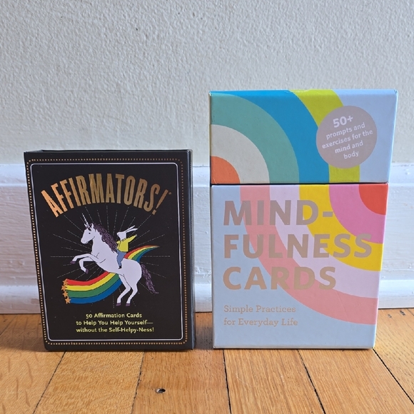 NWT, Chronicle Books & Knock Knock Stuff, Mindfulness & Affirmations Card Decks - Picture 1 of 16